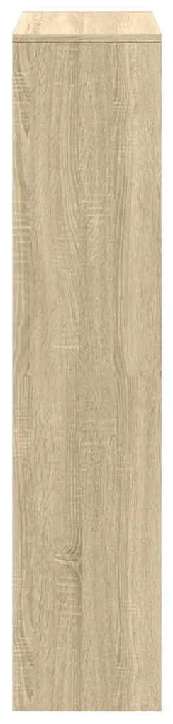 4 szintes sonoma tölgy elválasztó könyvespolc 131,5x29x131,5 cm