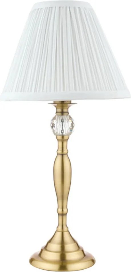 LAURA ASHLEY 3742284-Q ELLIS Kristály Asztali lámpa Antik sárgaréz, Elefántcsont színű E14 IP20
