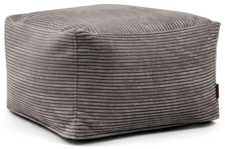 Sötétszürke kordbársony babzsákfotel Softbox MooG – SLOWDOWN