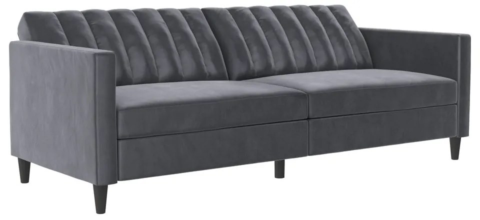 Szürke bársony kanapé 207 cm Celine – Støraa