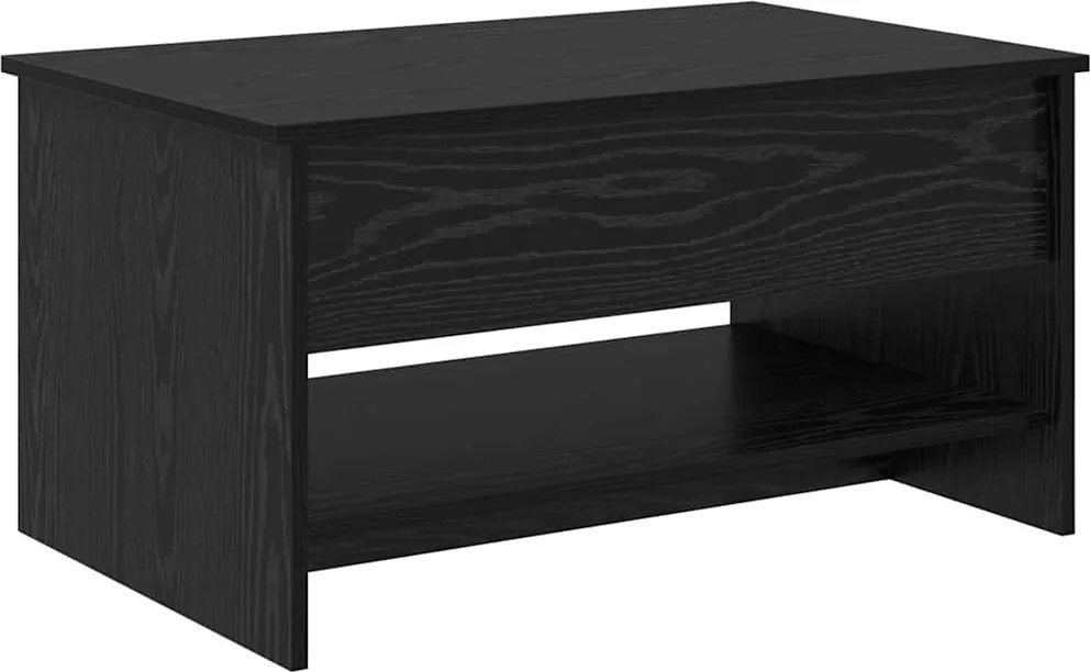 vidaXL Dohányzóasztal Fekete tölgy 80 x 50,5 x 41,5 cm Faanyag