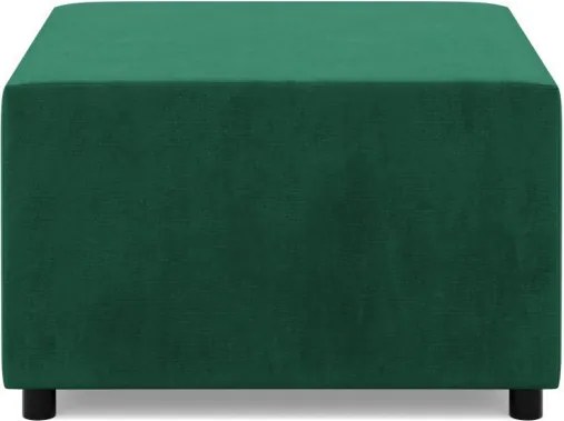 Zeus puff, bársony, 70x70, zöld