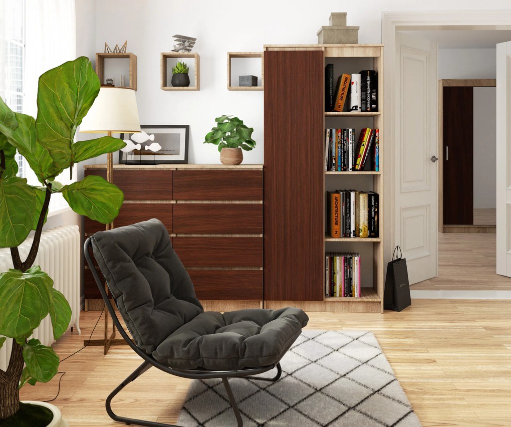 Regál Rehana II (szonoma tölgy + wenge). Akció -14%. 1069803