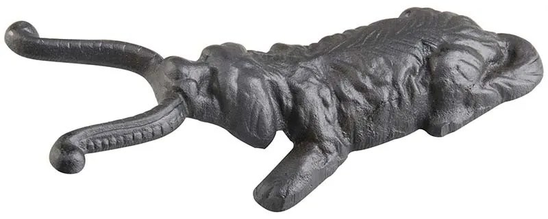 Öntöttvas kutyás csizmalehúzó, fekete