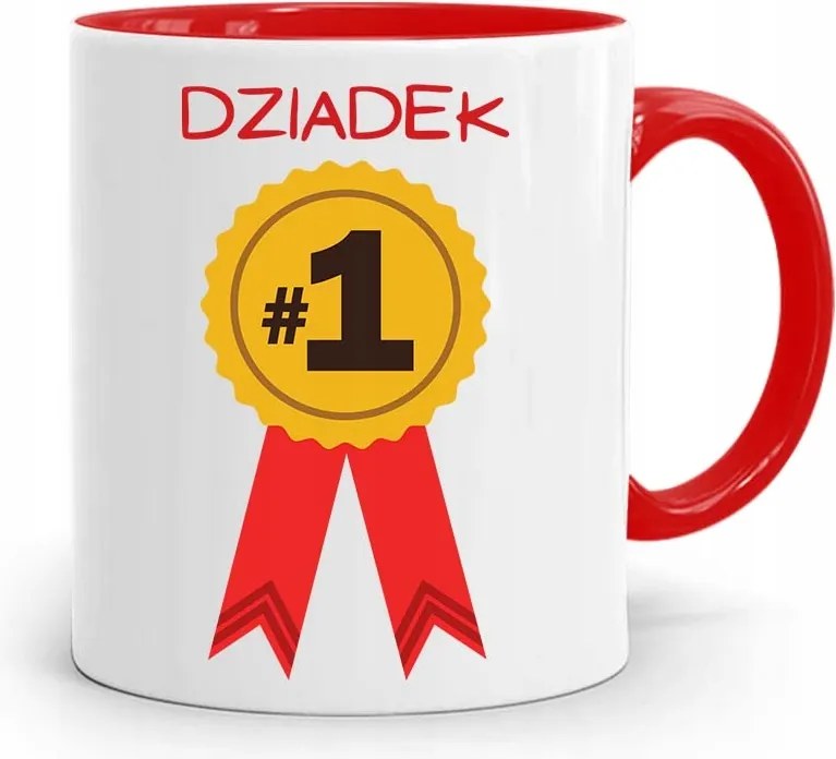 Piros Bögre Nagypapának Nagypapa Első Számú, fényképes nyomattal