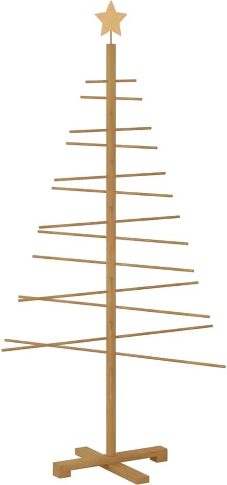 vidaXL Fából készült Karácsonyfa állvánnyal Barna 150 cm bambusz