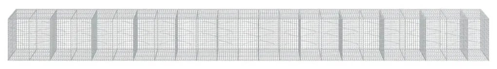 horganyzott vas gabion kosár fedéllel 1150 x 100 x 100 cm