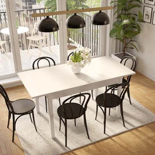 SENDI Étkezőasztal Fehér Színben 120 cm