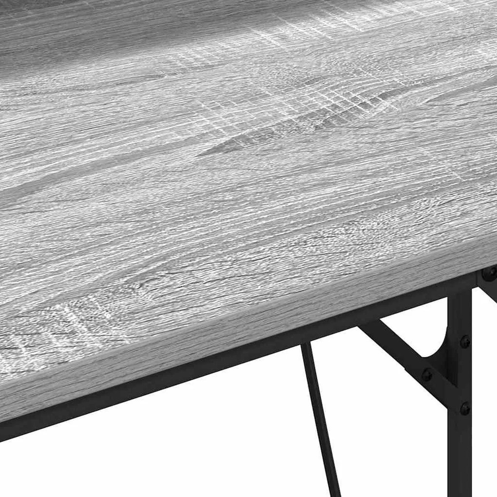 Asztal tárolóval Szürke sonoma 100 x 50 x 86.5 cm Faanyag