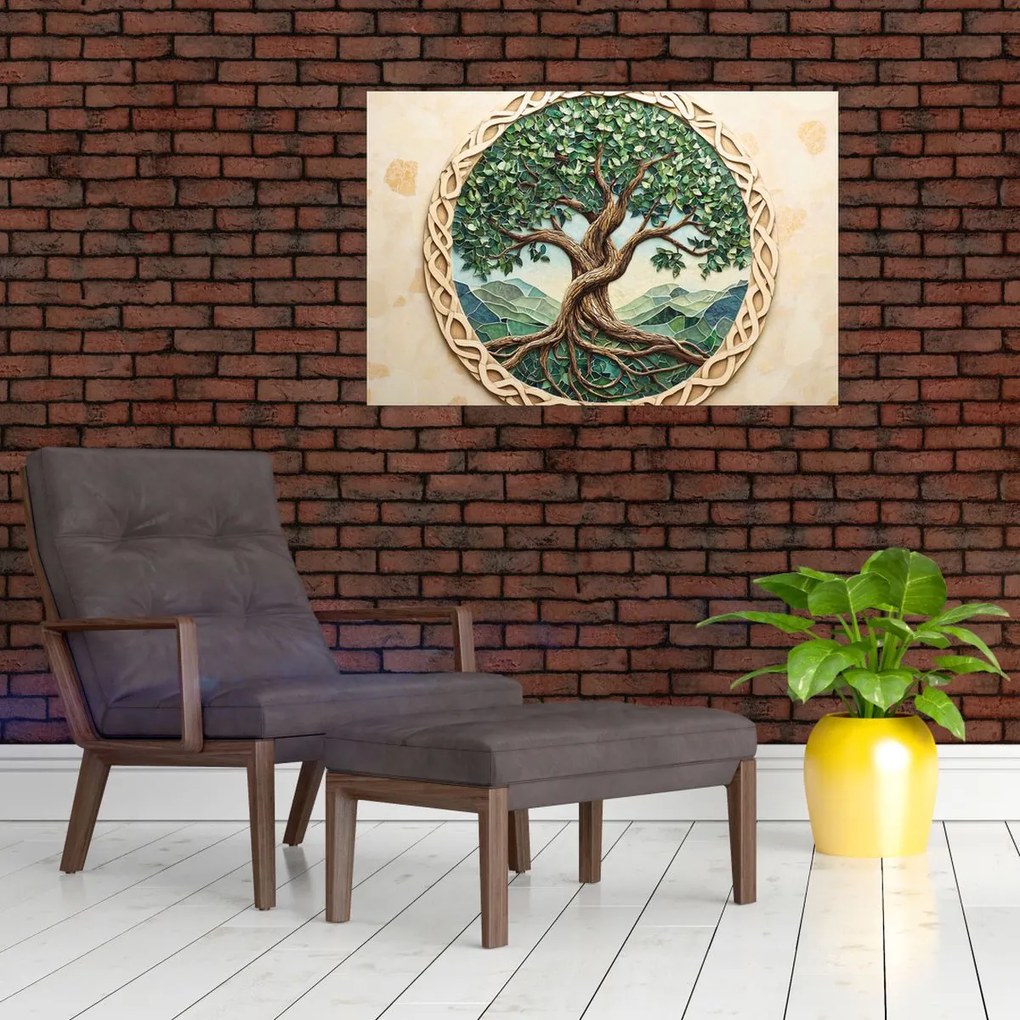 Kép – Fonott életfa (90x60 cm)