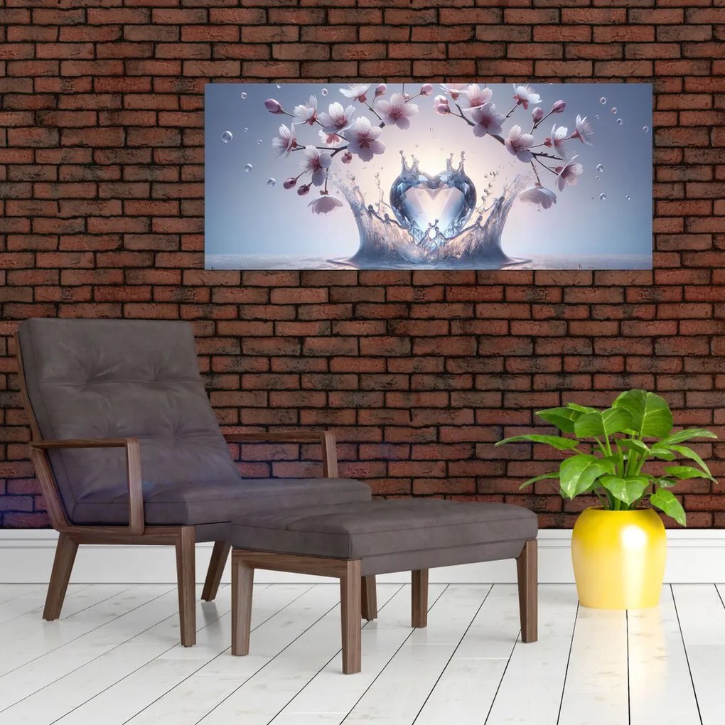 Kép - Gyémánt szív (120x50 cm)
