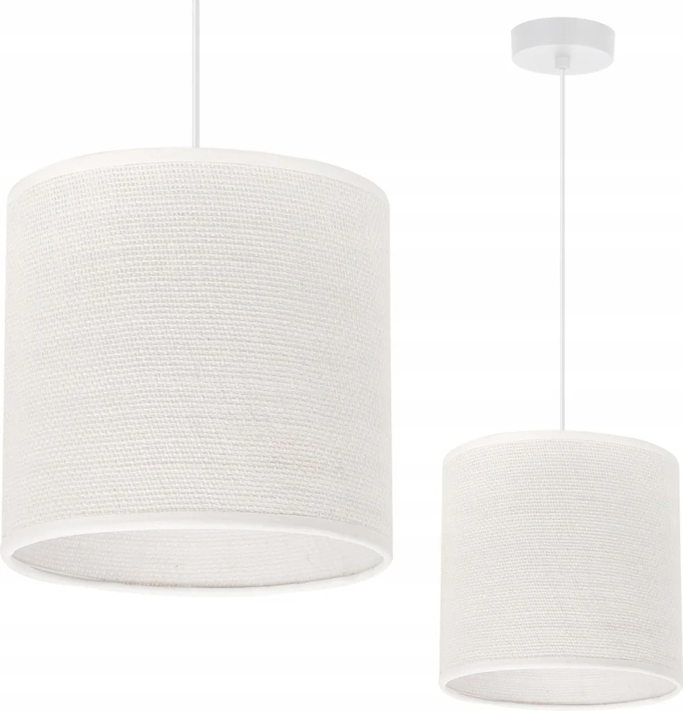 Függőlámpa Mennyezeti Csillár Fehér Lámpabúra Boho Juta Konyhába Nappaliba E27