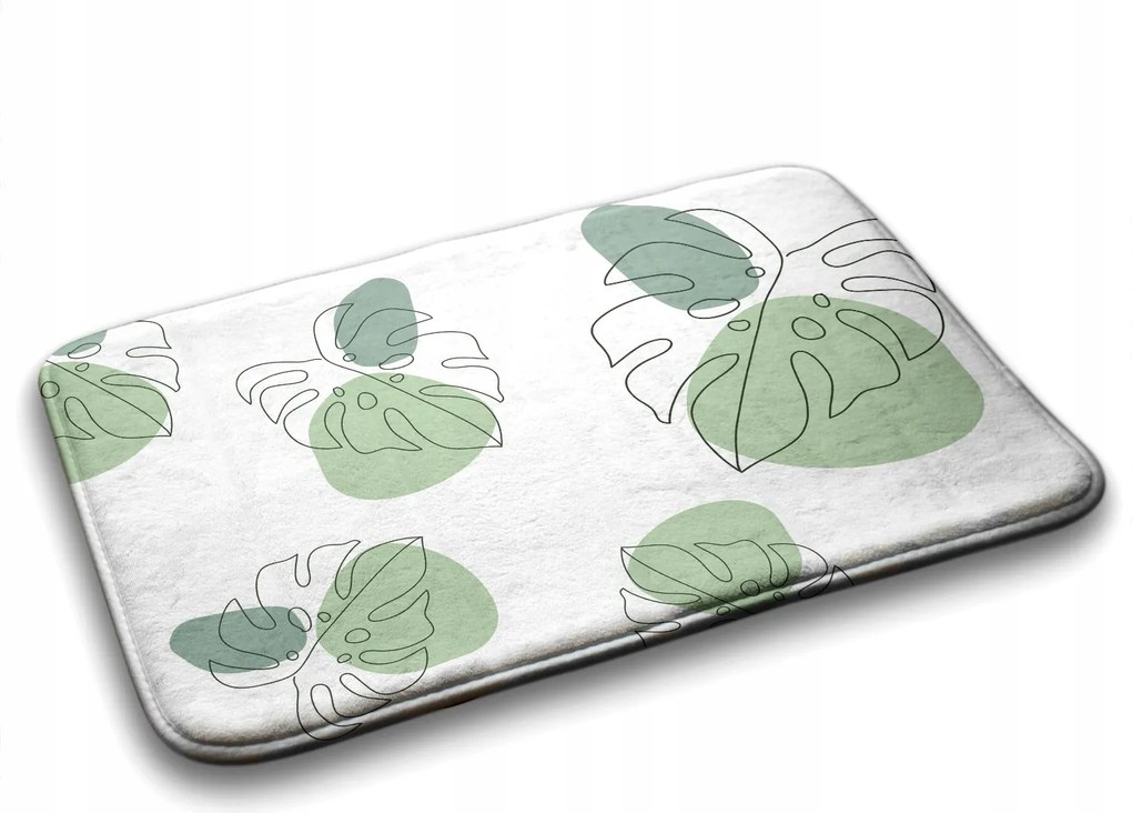 Fürdőszobaszőnyeg puha levelek monstery 90x60 cm