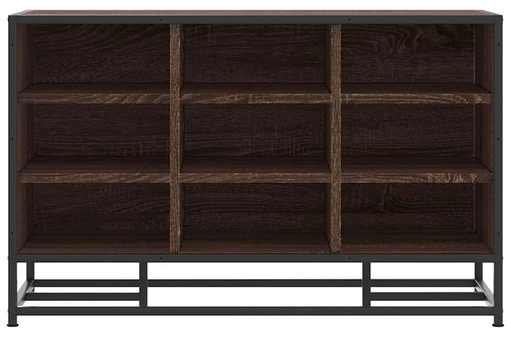 cipőpad barna tölgy 84x40x53,5 cm Gépi fa és fém