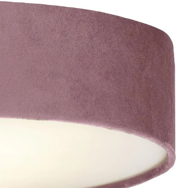 Searchlight 23298-2PI - Mennyezeti lámpa DRUM PLEAT 2xE27/15W/230V rózsaszín