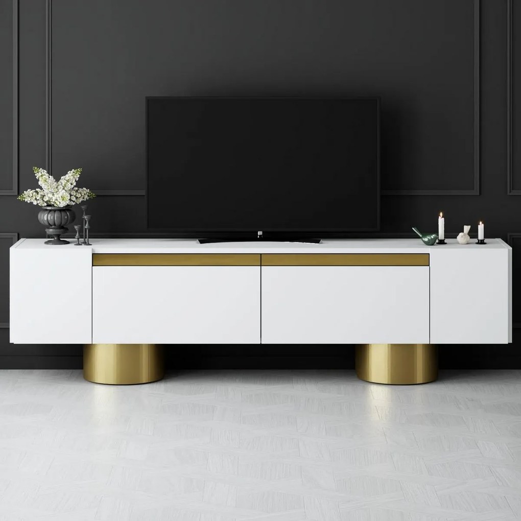 Bohem White and Gold TV-asztal