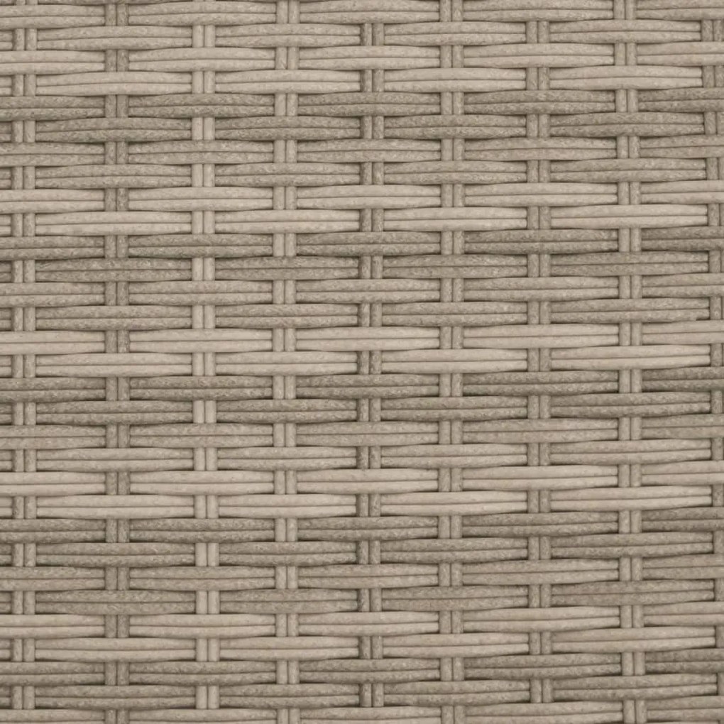 világosszürke polyrattan napozóágy párnával