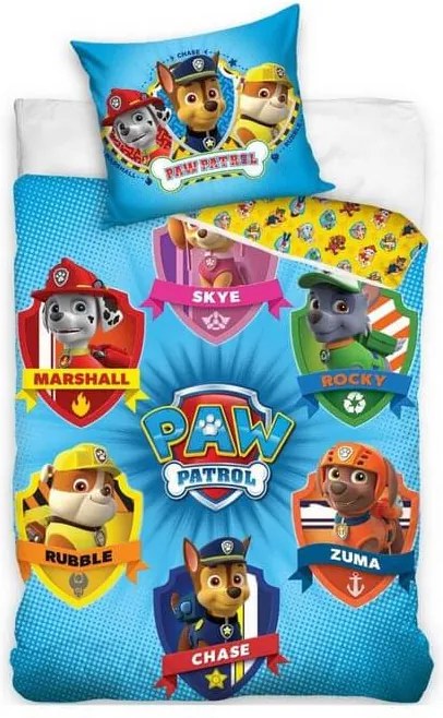 Mancs Őrjárat ovis ágyneműhuzat pajzs 100x135cm 40x60cm