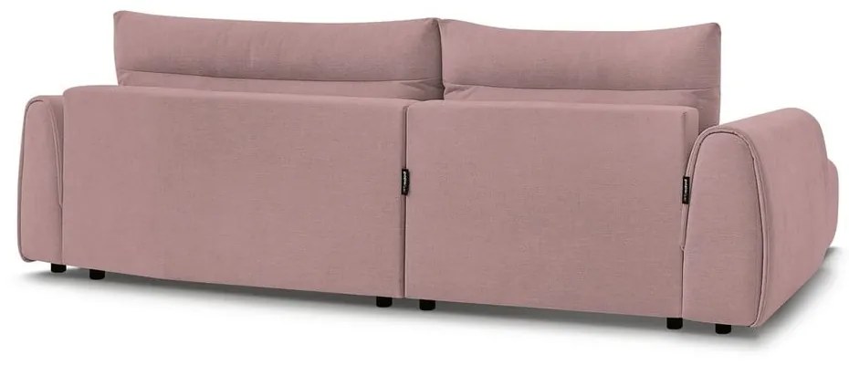 Világos rózsaszín sarokkanapé Aden – Bobochic Paris