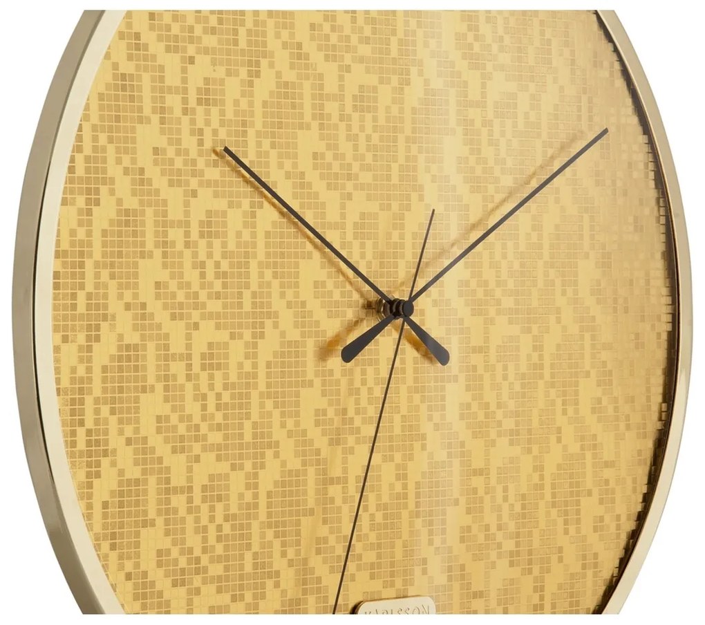 Karlsson 6005GD dizájner falióra, arany, átmérő 40cm