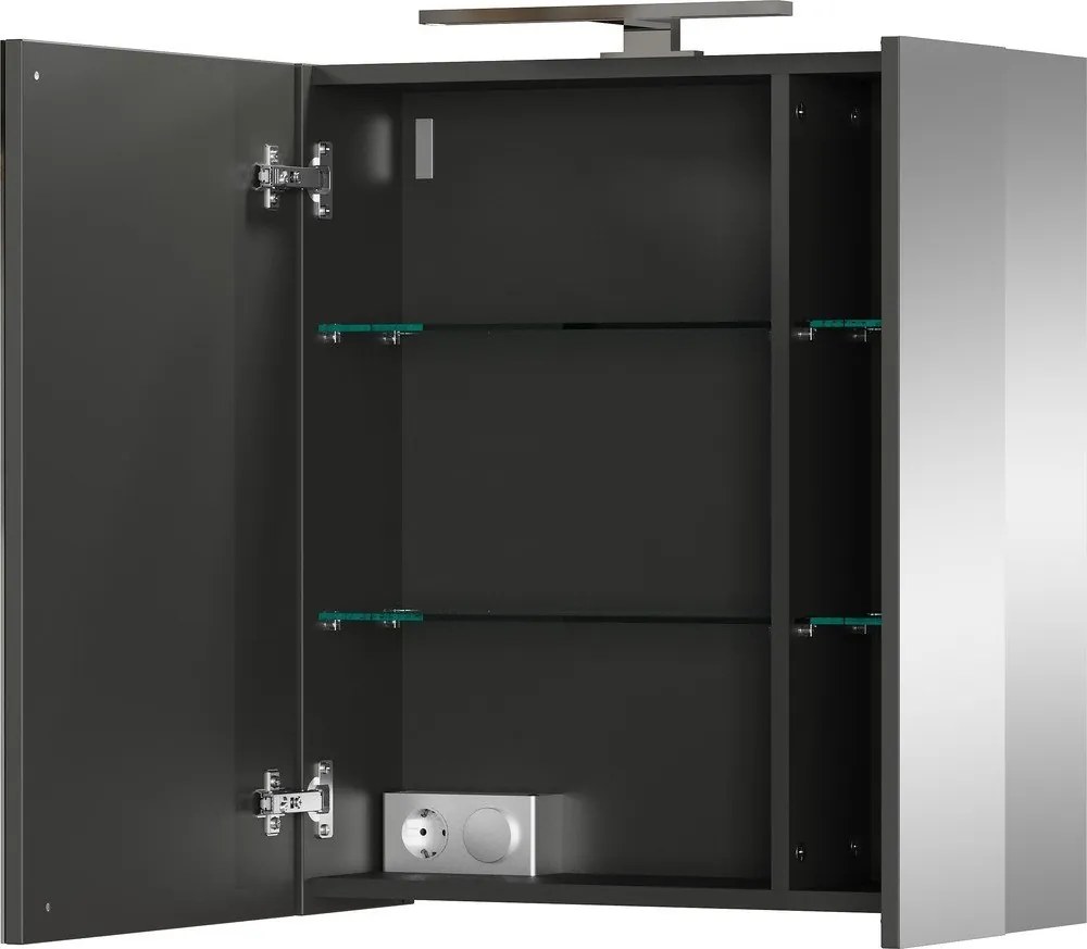 Szürke fürdőszoba szekrény 60x71 cm – Germania