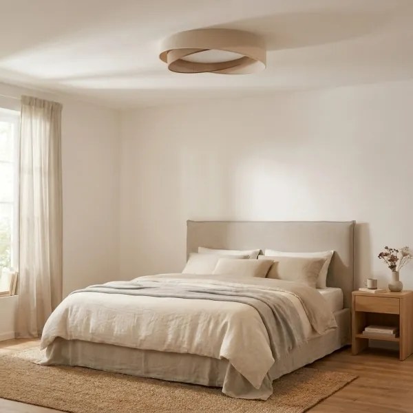 BRILAGI- dimmelhető LED lámpa VELVET TWIST LED/36W/230V CCT átm. 65 cm WT krém/bézs + távirányító