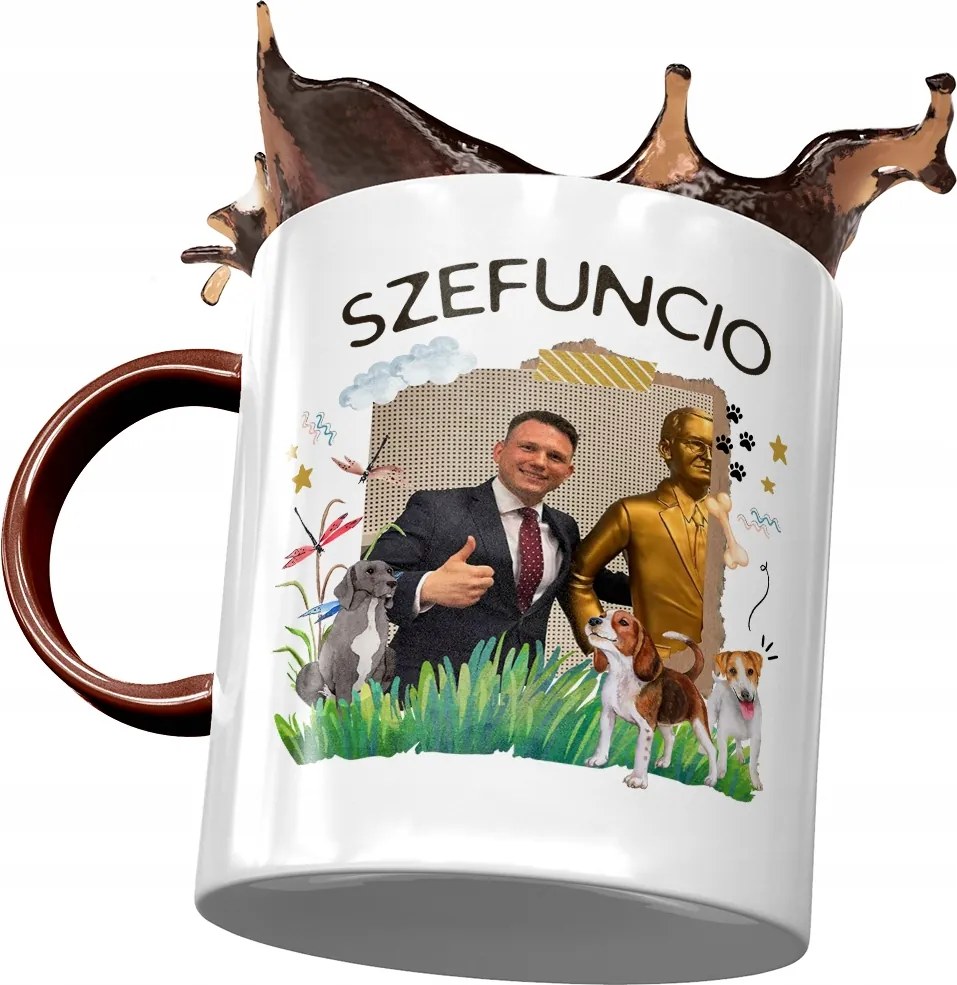 Bordó Bögre Sławomir Mentzen XD Ajándék Nyomtatott Fotóval