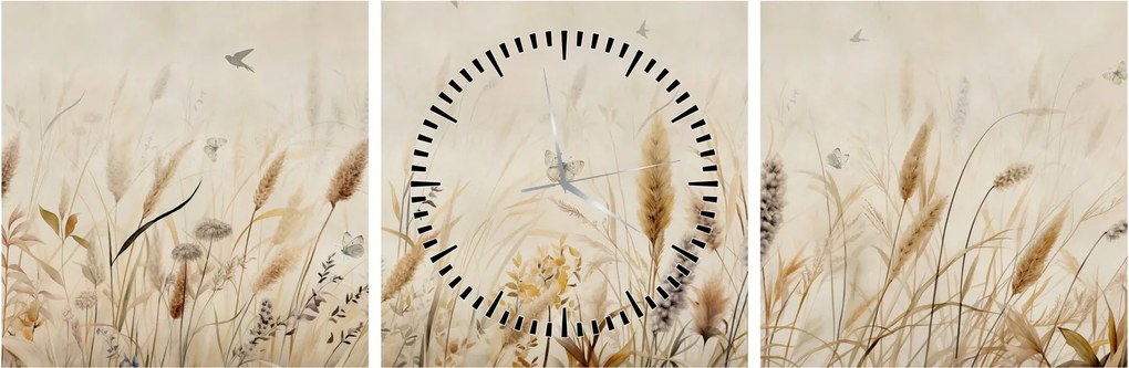 Kép - Wild Meadow (órával) (90x30 cm)