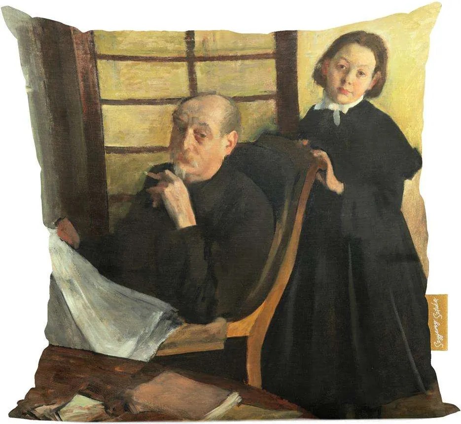 Henri Degas és unokahúga, Lucie Degas Edgar Degas párna