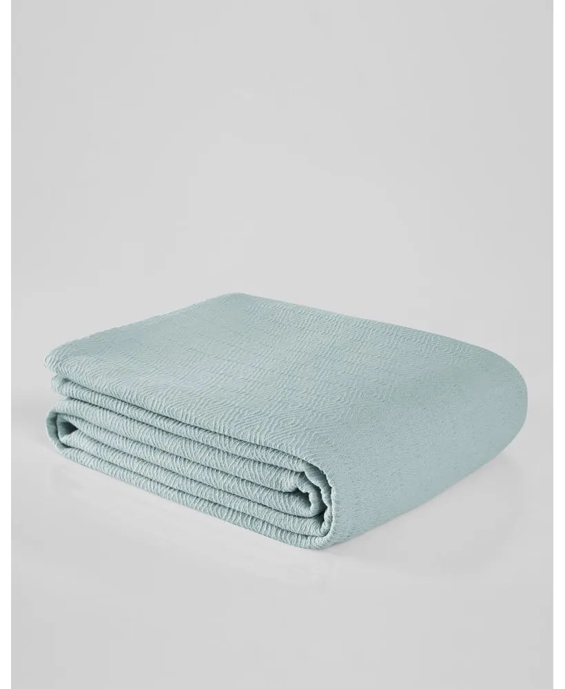 Mentazöld pamut ágytakaró franciaágyra 200x230 cm Serenity – Mijolnir