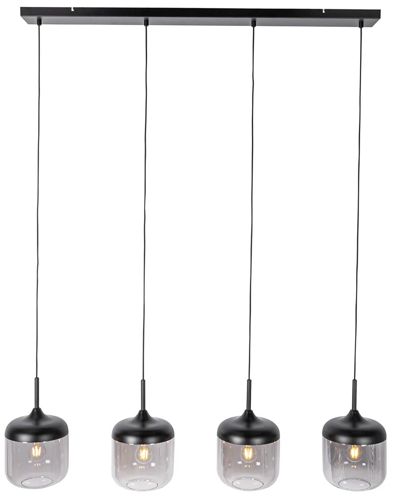 Design lógólámpa fekete arannyal és füstüveggel 4-lámpás - Kyan