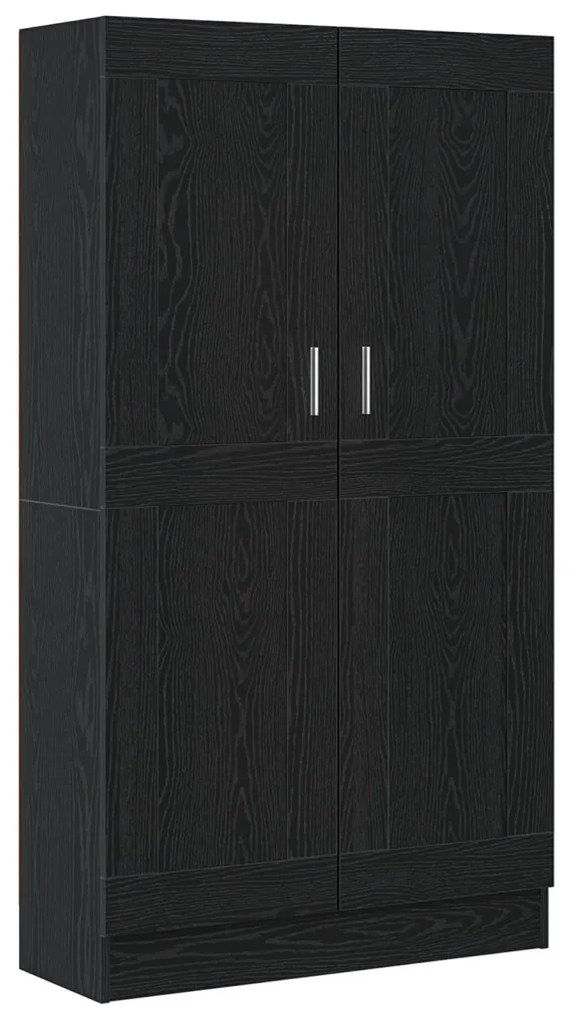 Könyvespolcok 2 db Fekete Tölgy 165x30,5x150 cm Műgyanta
