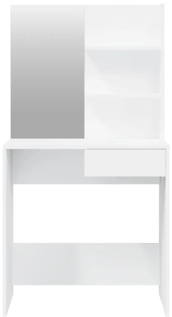 fehér fésülködőasztal-szett 74,5x40 x 141 cm