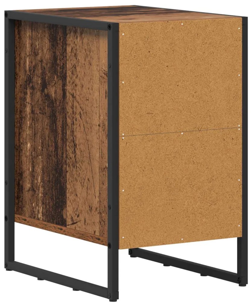 Éjjeli asztal 2 pcs Öreg fa 39,5 x 30 x 50 cm Faanyag