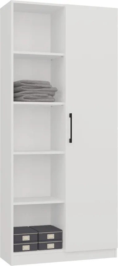Aldabra RD-80 polcos szekrény, 80x182x30 cm, fehér