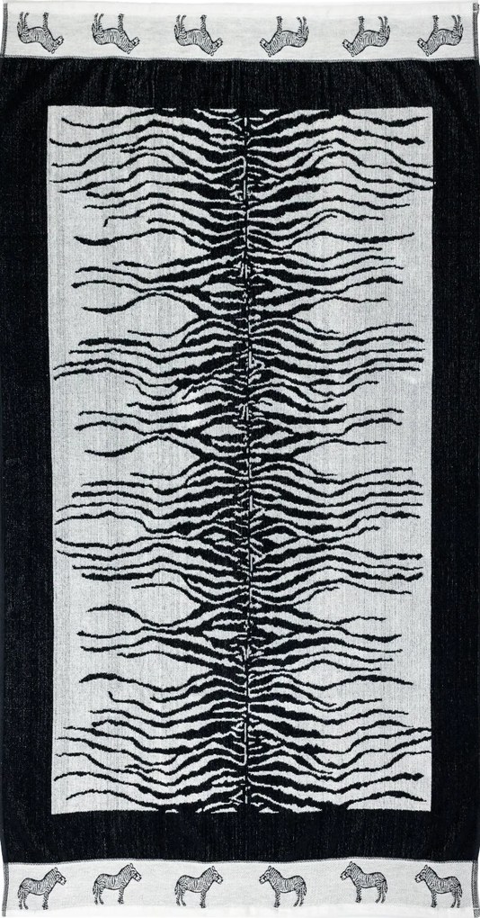 AFRIKA Strandtörölköző fehér zebra 165x90cm