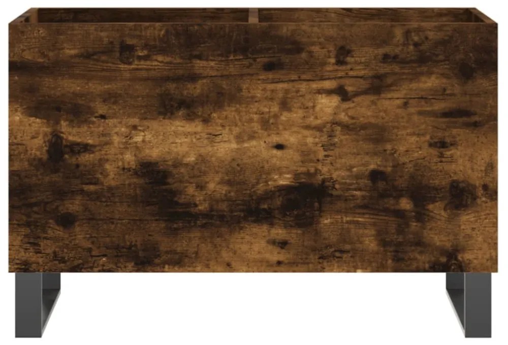 füstös tölgy színű szerelt fa hanglemezszekrény 74,5x38x48 cm