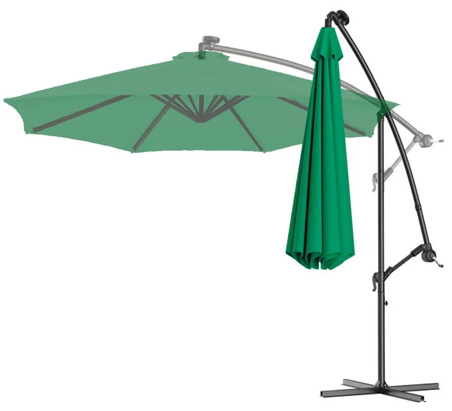Függő napernyő 2,7 m - több színben-zöld