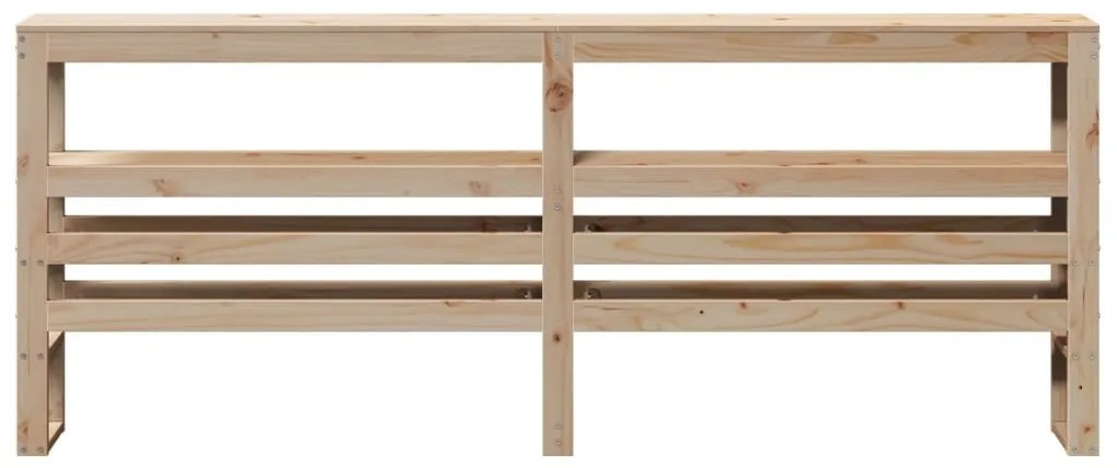 tömör fenyőfa fejtámla polccal 200 cm