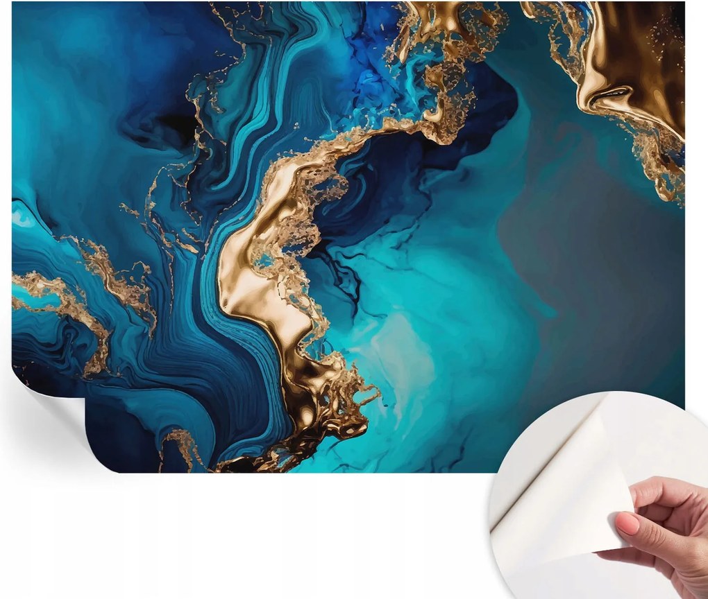 Divatos öntapadós fali tapéta furnér színes absztrakt 312x219 cm