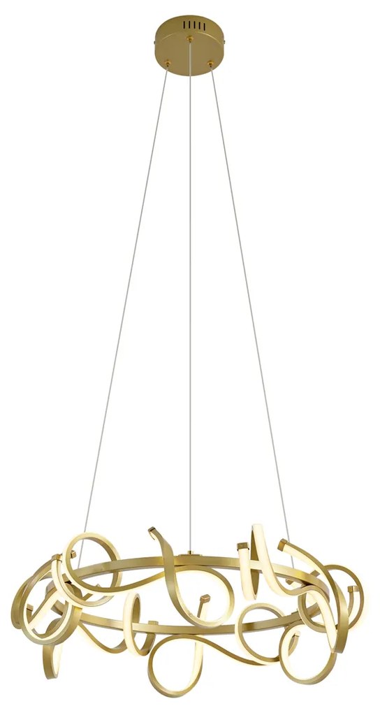Design függőlámpa arany kerek 3 lépésben dimmelhető - Krisscross