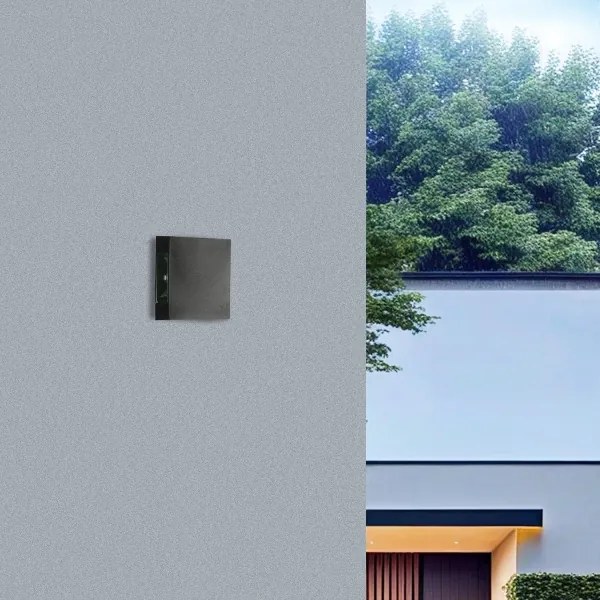 Brilagi - LED kültéri fali lámpa QUADRAY LED/4W/230V fekete IP65