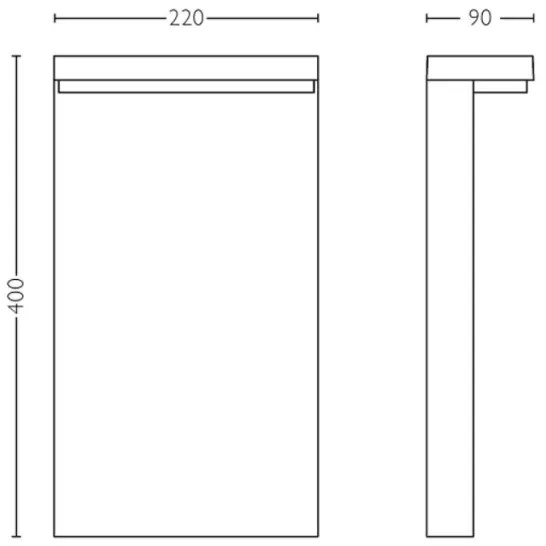Philips - LED Kültéri lámpa BUSTAN LED/3,8W/230V 40 cm IP44