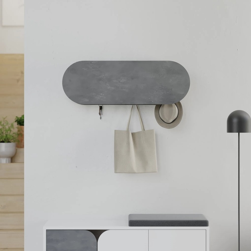 Előszobai kabáttartó Houseland Kroma retró szürke