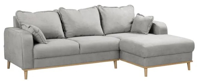 Világosszürke sarokkanapé (jobb oldali) Beata – Ropez