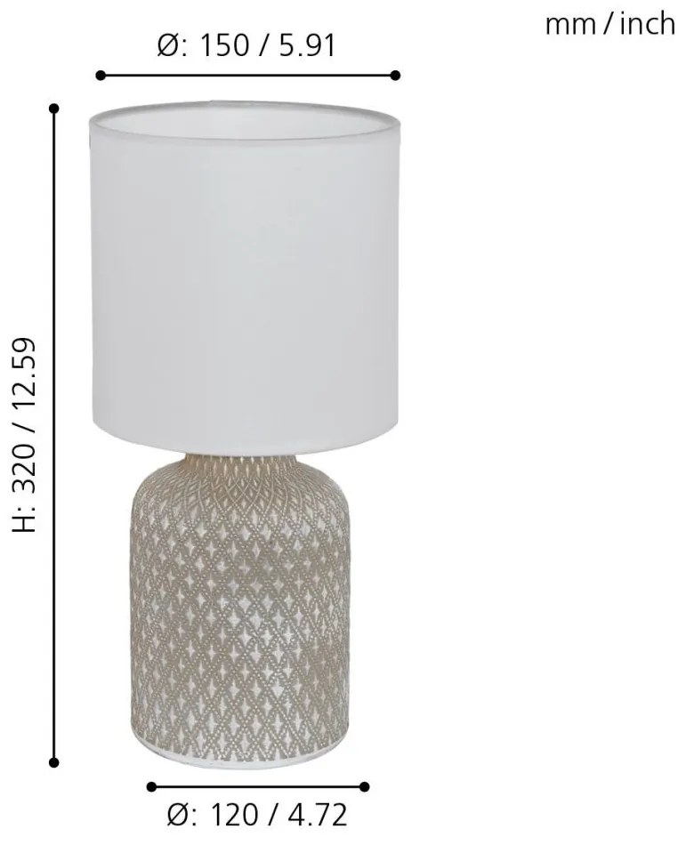 Eglo BELLARIVA 97774 kerámia asztali lámpa, 1x40W E14