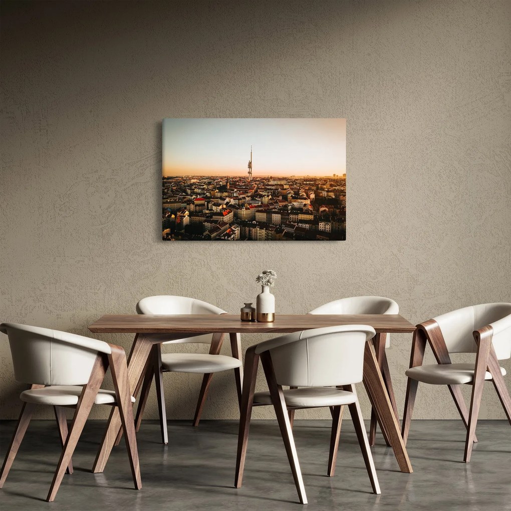 Naplemente Zizkov felett (90x60 cm)