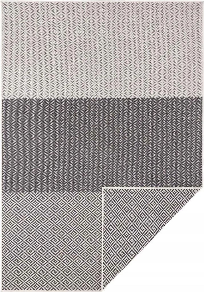 Zsinóros szőnyeg teraszra, Borneo fekete 120x170 cm