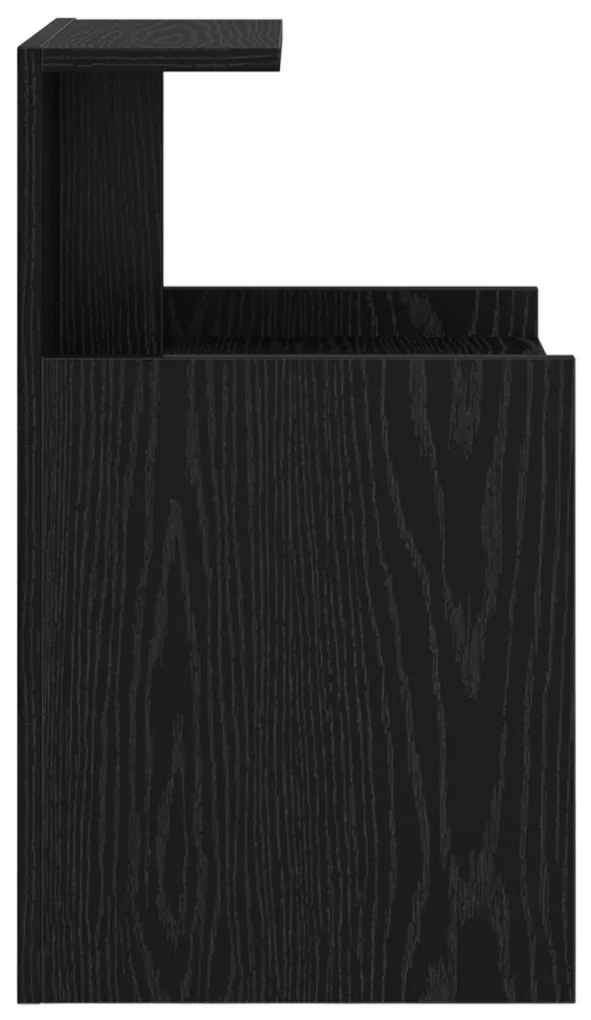 Éjjeliszekrény 2 pcs Musta tammi 40 x 35 x 60 cm Faanyag
