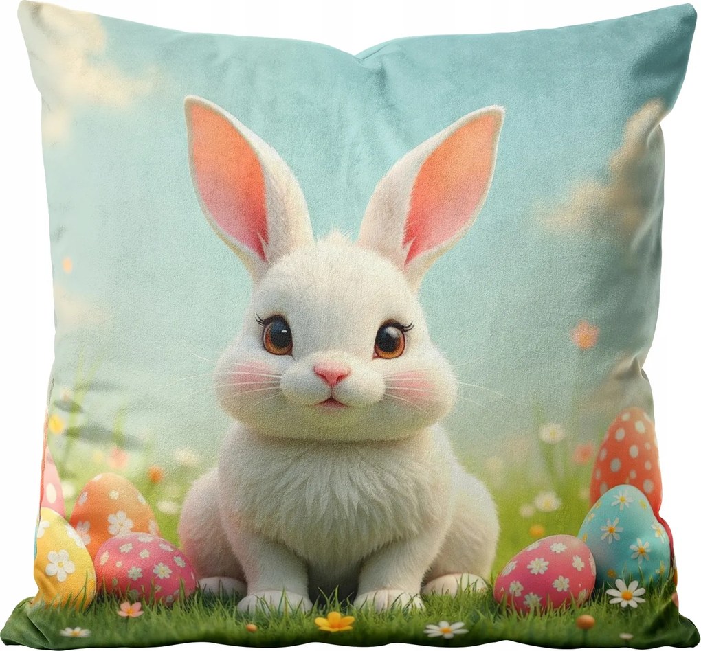 Húsvéti Velvet Velúr Párnahuzat 40x40cm Húsvéti Ajándék